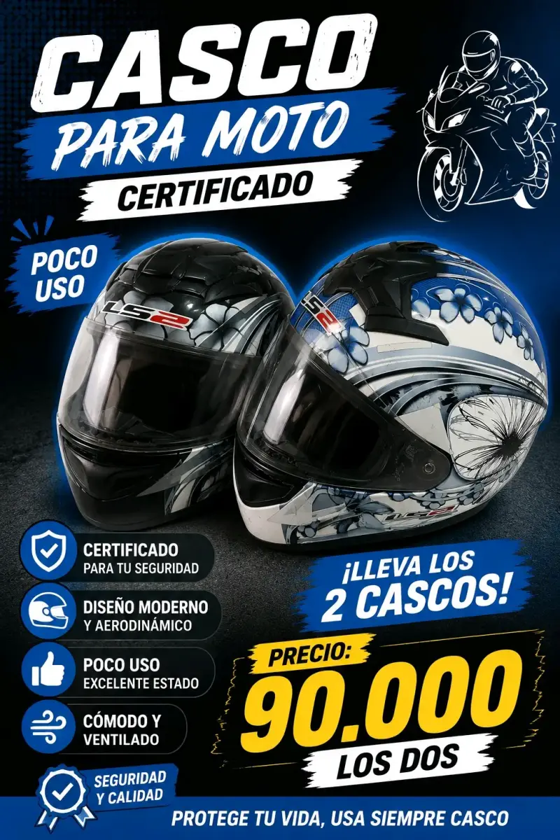 2 Casco para moto LS2 certificado poco uso