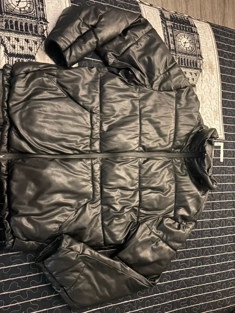 Chaqueta acolchada negra Zara para invierno - 6
