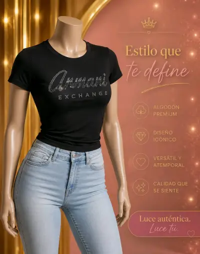 Polera negra algodón premium - miniatura 1