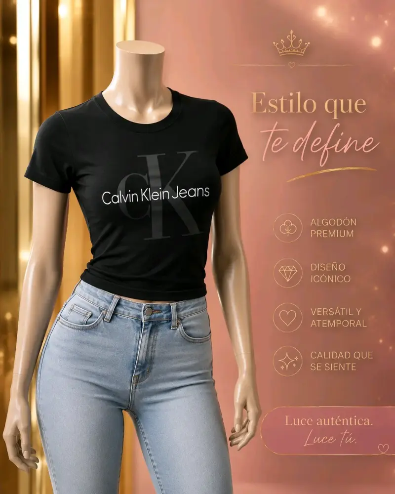 Polera negra algodón premium - 3