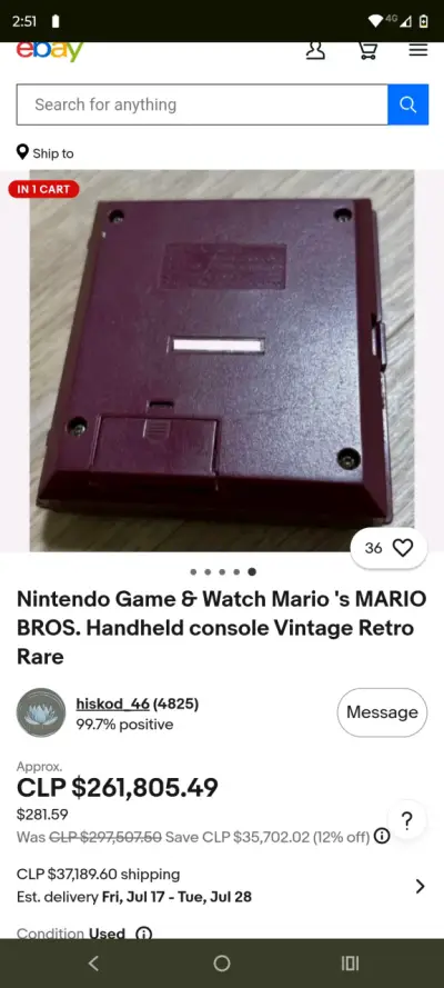 Consola portátil Nintendo Game & Watch Mario Bros - miniatura 1