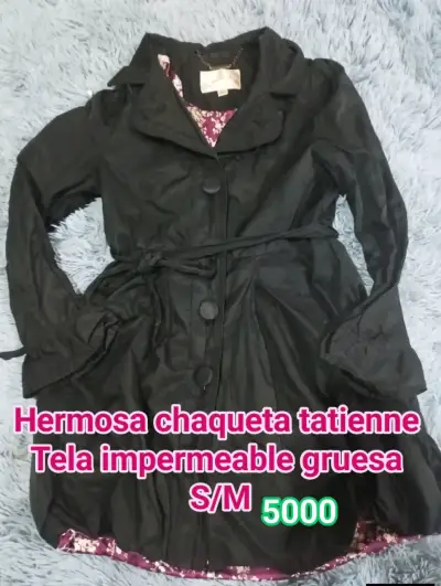 Chaqueta impermeable Tatienne negra - miniatura 1