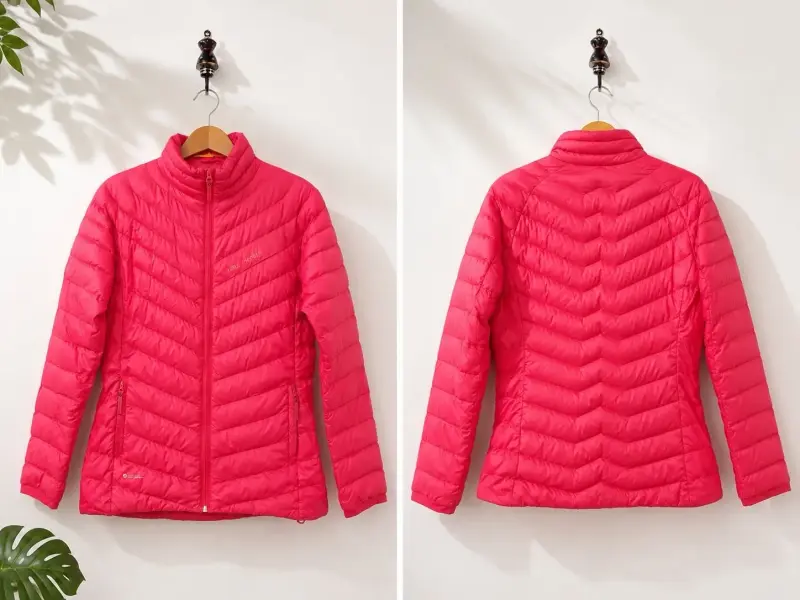 Chaqueta acolchada rosa para mujer