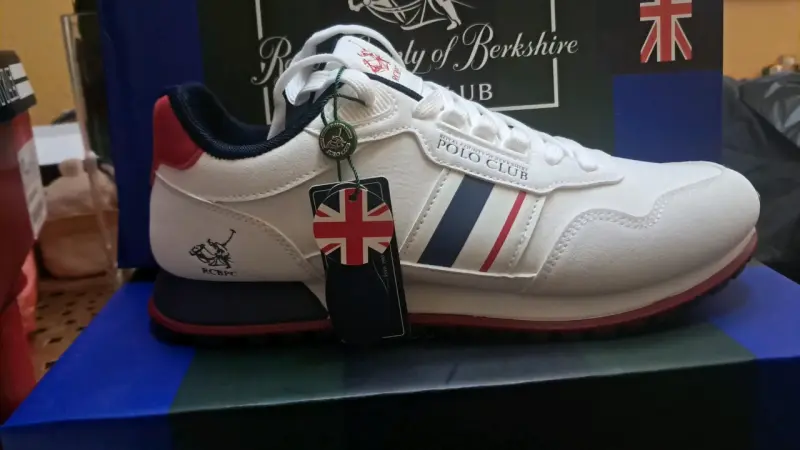 Zapatillas Polo Club blancas con detalles tricolor