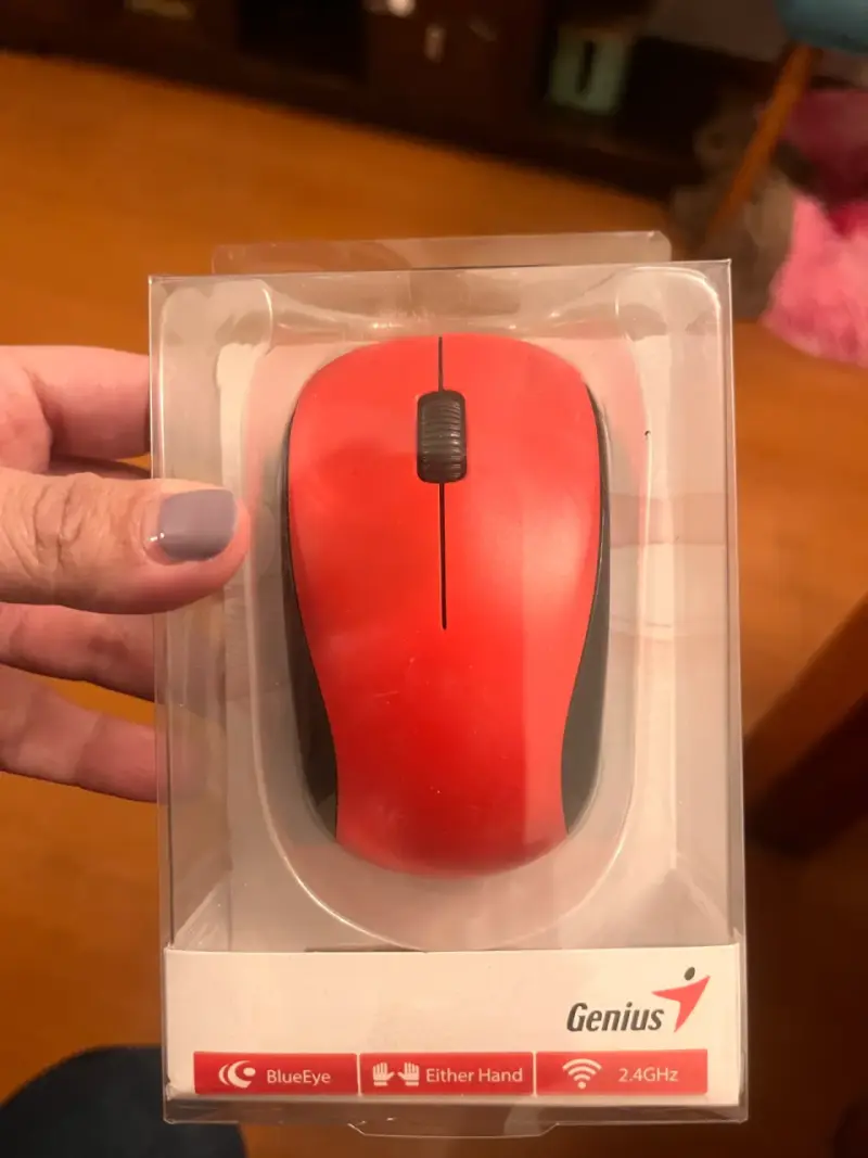 Mouse inalámbrico Genius rojo 2.4GHz