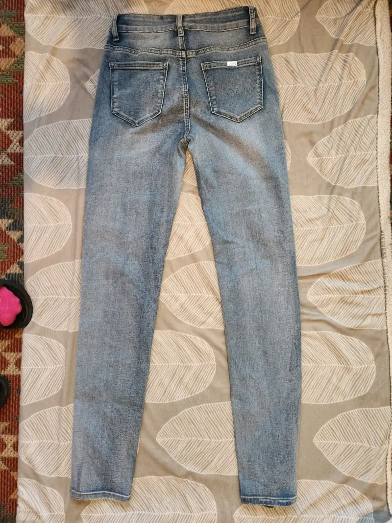 Jeans ajustados azul claro para mujer talla 40 - 2