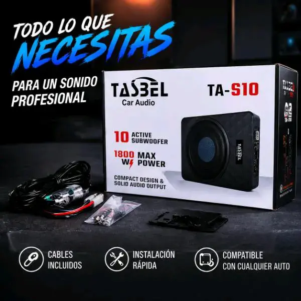 💥🤩Subwoofer activo Tasbel para auto🤩💯 - 4