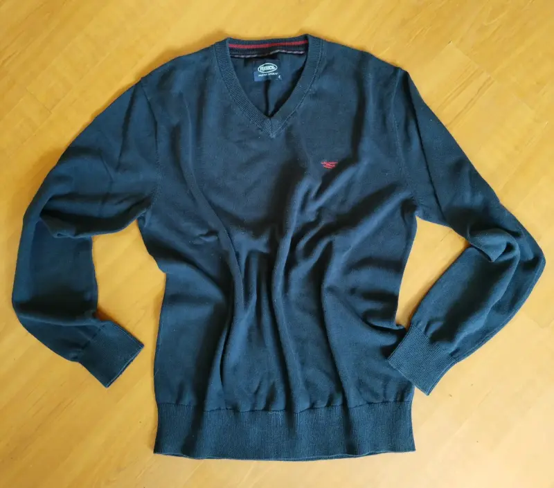 Suéter azul marino Ferouch,cuello V para hombre - 1