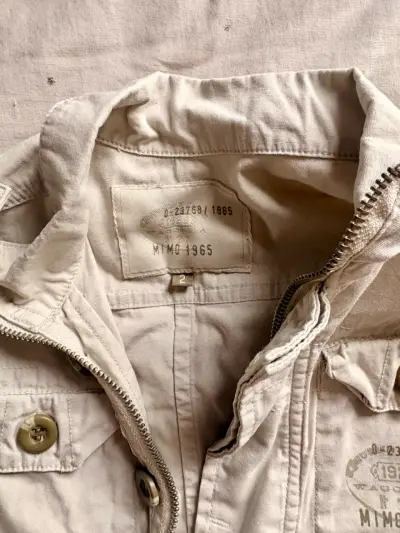 Chaqueta Mimo beige para niño con cierre y botones - miniatura 3
