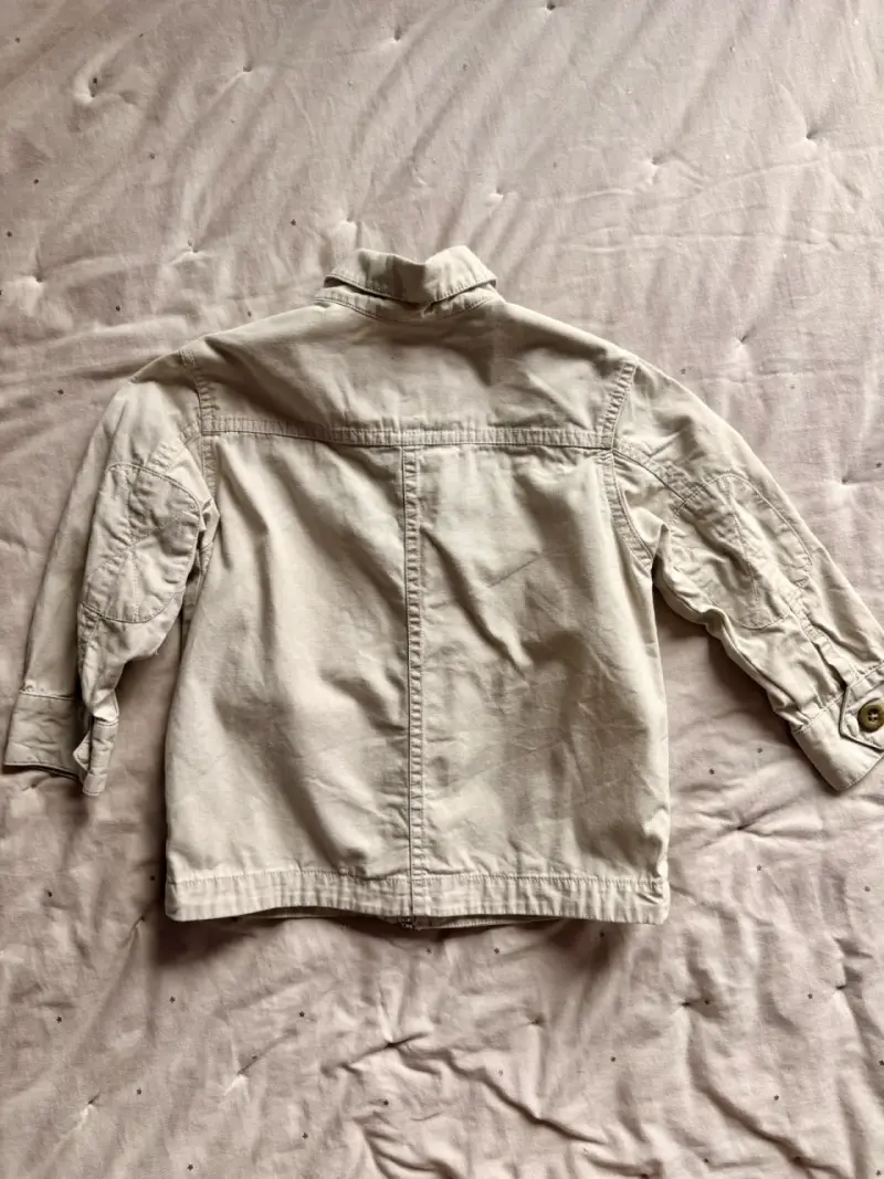 Chaqueta Mimo beige para niño con cierre y botones - 5