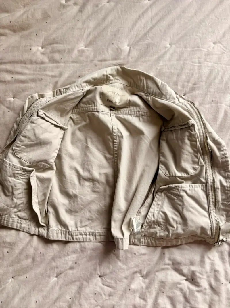 Chaqueta Mimo beige para niño con cierre y botones - 6