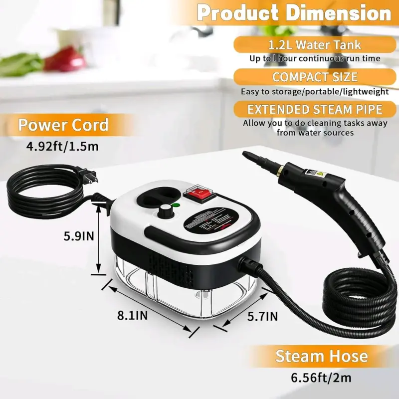 🔥Limpiadora a vapor multifuncional con accesorios💯 - 6