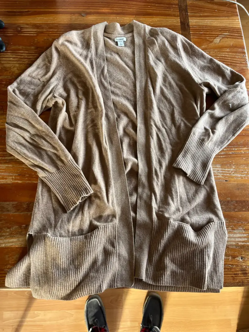 Cardigan largo marrón L.L.Bean - 1