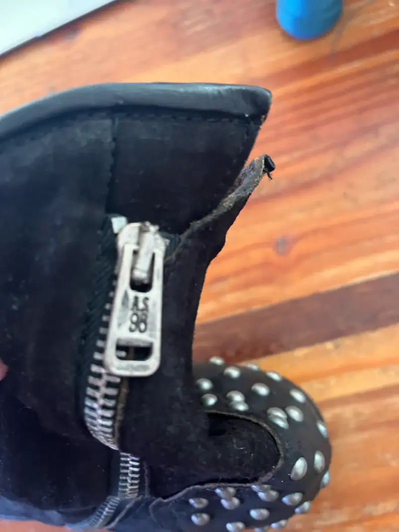 Botines de cuero negro con tachas as98 - 4