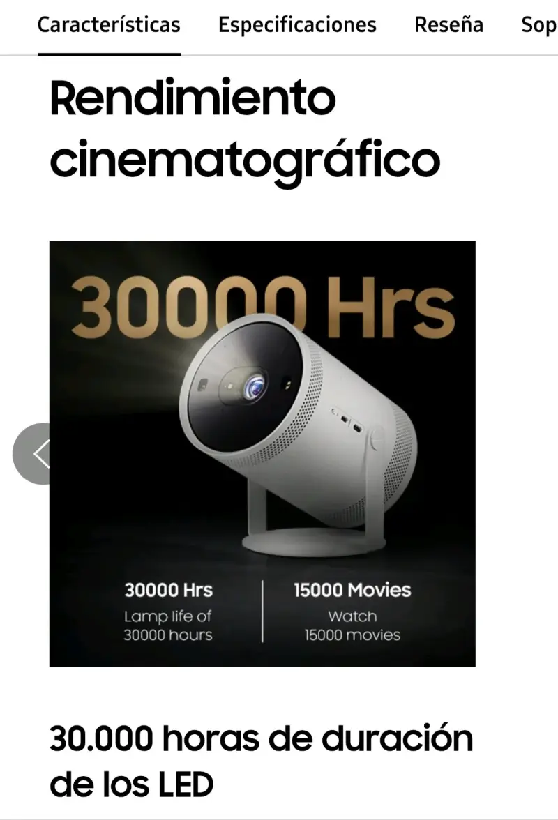 Proyector Samsung The Freestyle + Funda Rígida ORI - 1