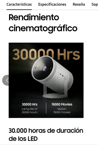 Proyector Samsung The Freestyle + Funda Rígida ORI - miniatura 1
