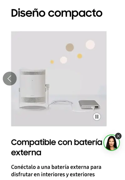 Proyector Samsung The Freestyle + Funda Rígida ORI - miniatura 3
