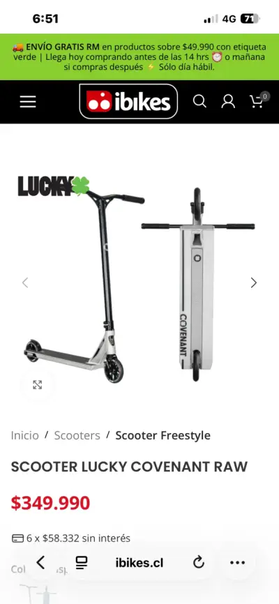 Scooter freestyle negro para acrobacias - miniatura 4