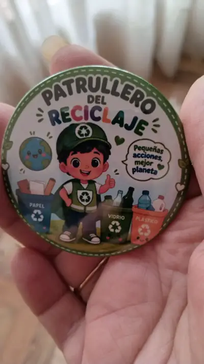 Chapa Patrullero del Reciclaje infantil - miniatura 1