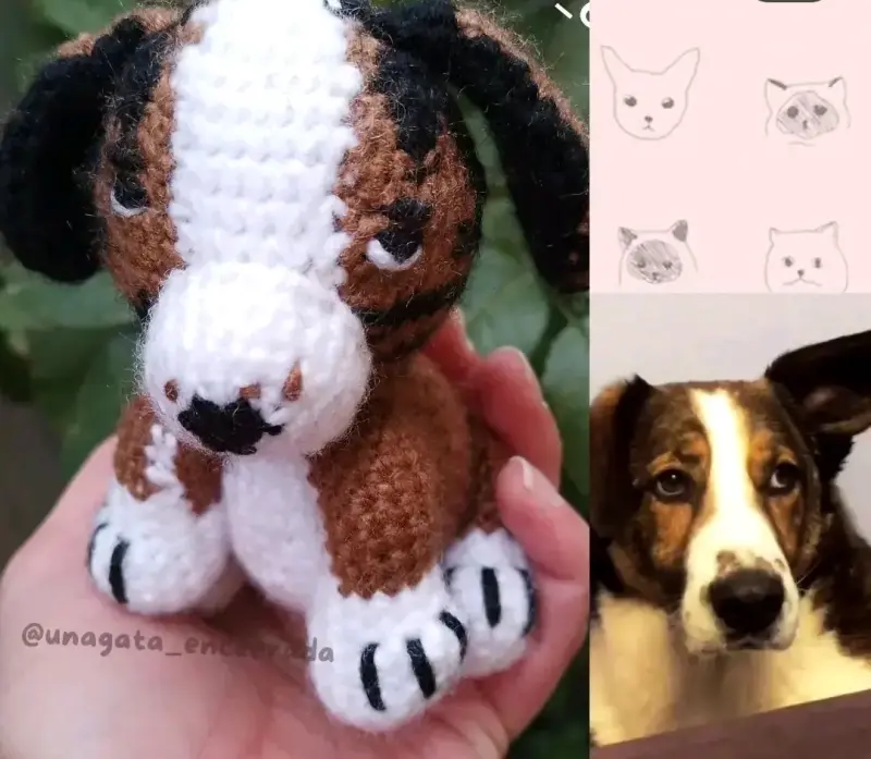 Amigurumi de perro 13 cms