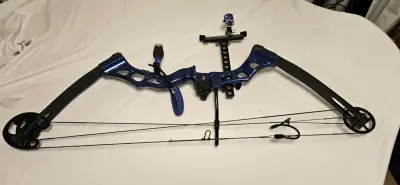 Arco compuesto azul para tiro deportivo - miniatura 1