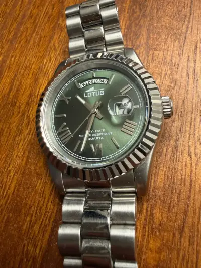 RELOJ 19002/4 LOTUS VERDE HOMBRE - miniatura 1