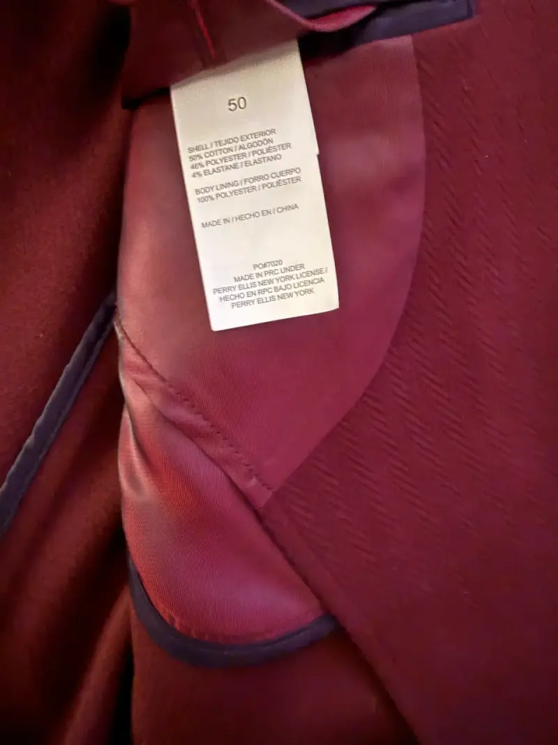 Blazer burdeos Perry Ellis talla 50 - 4