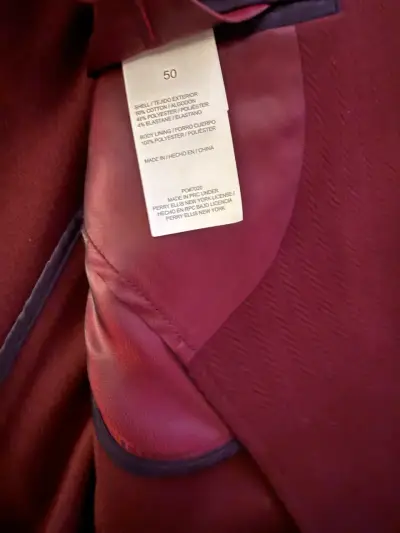 Blazer burdeos Perry Ellis  talla 50 - miniatura 4