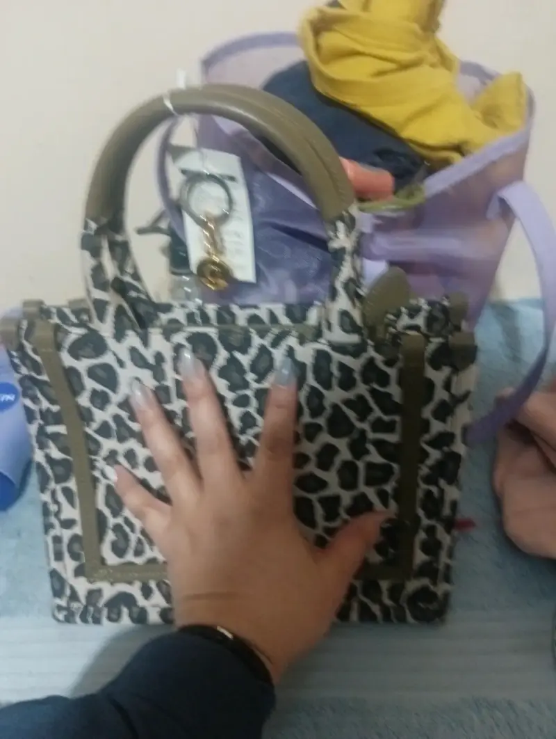 Bolso de mano estampado leopardo Geiger - 2