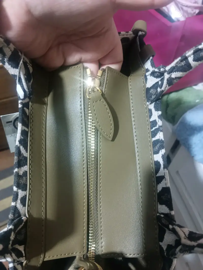 Bolso de mano estampado leopardo Geiger - 3