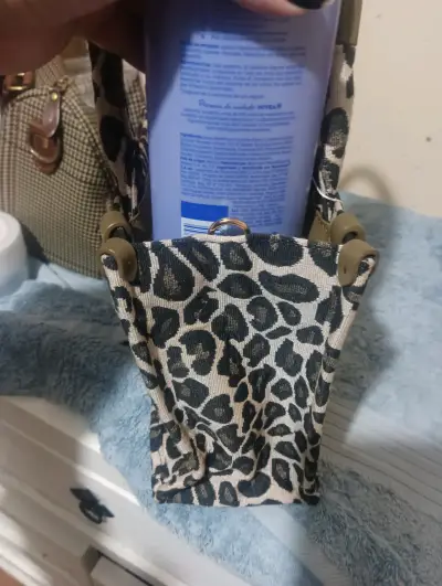 Bolso de mano estampado leopardo Geiger - miniatura 5