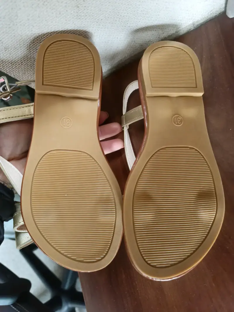 Sandalias doradas con lazo Talla 31(19.7cm) - 4