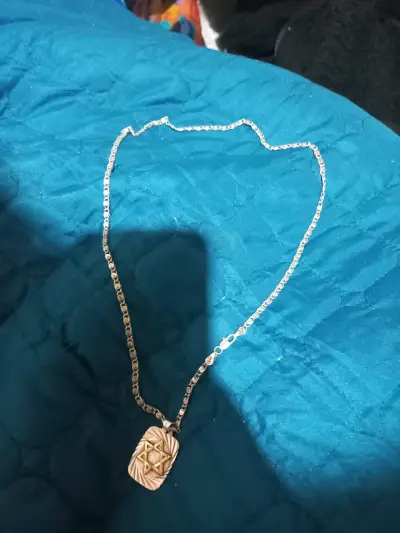 Collar de plata con colgante de estrella de David - miniatura 5
