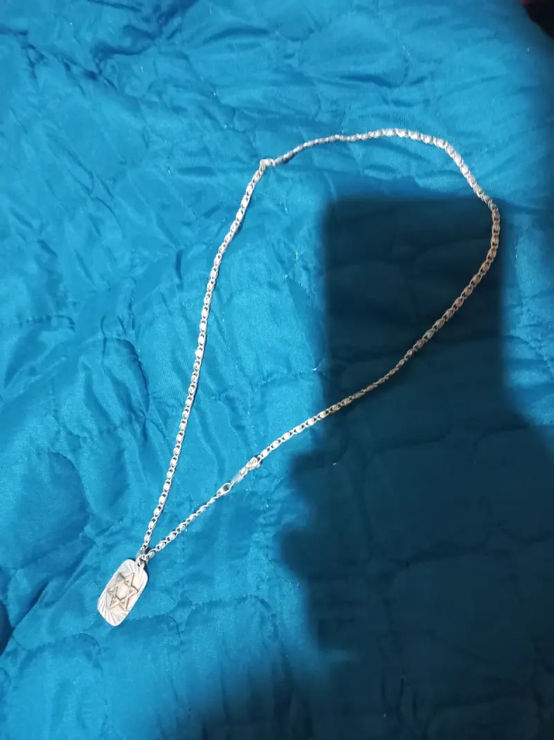 Collar de plata con colgante de estrella de David - 7