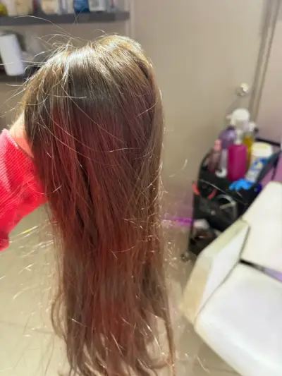 Extensión de cabello natural castaño largo - miniatura 1