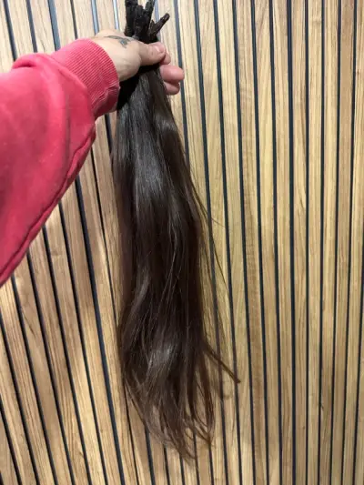 Extensión de cabello natural castaño largo - miniatura 3