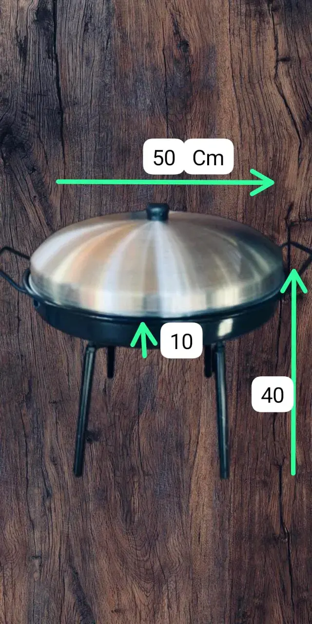 Disco para asados con tapa y patas desmontables - 2