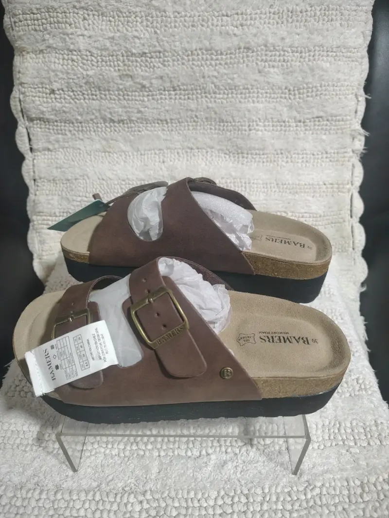 Sandalias Bammers marrones con hebilla - 1