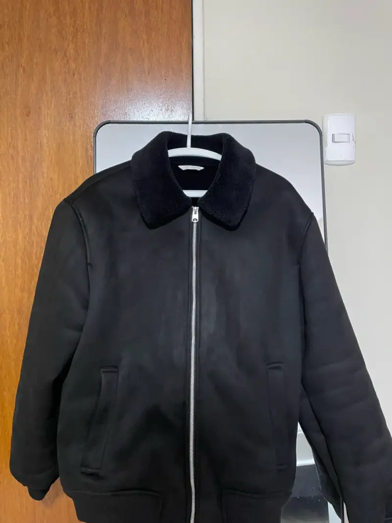 Chaqueta negra de invierno con forro - 2