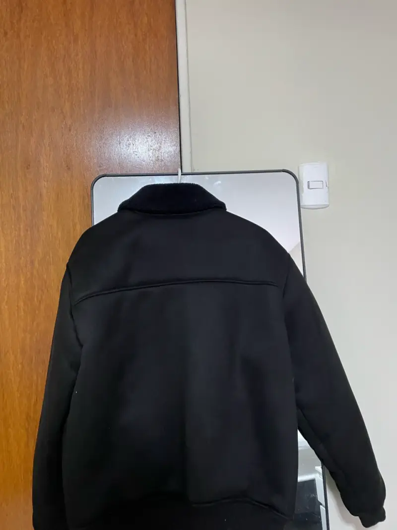 Chaqueta negra de invierno con forro - 3