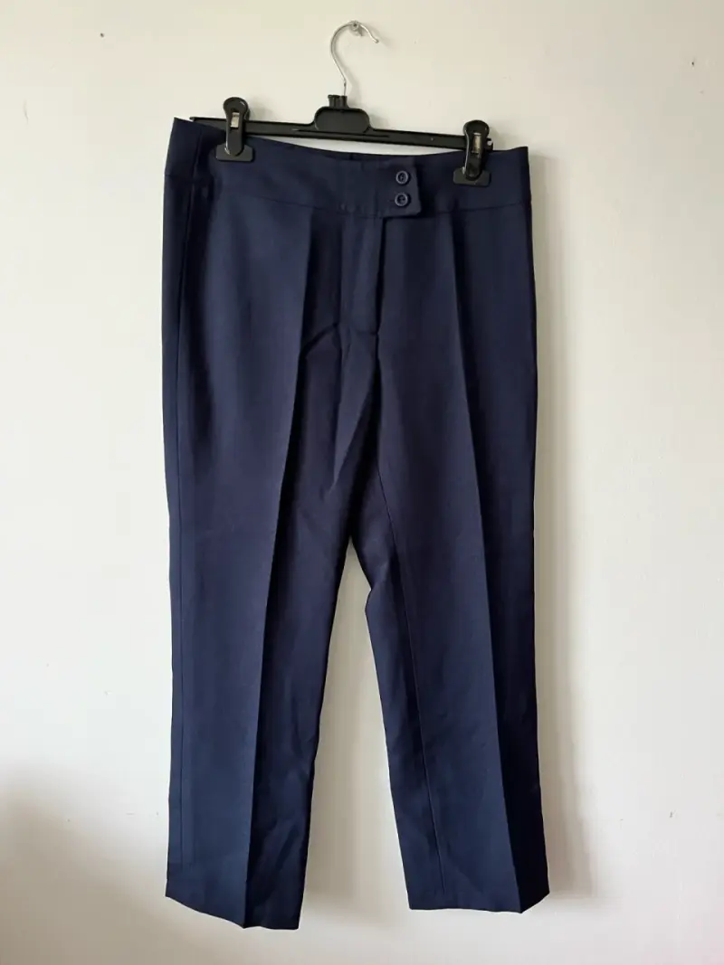Pantalones de vestir azul marino para hombre - 1