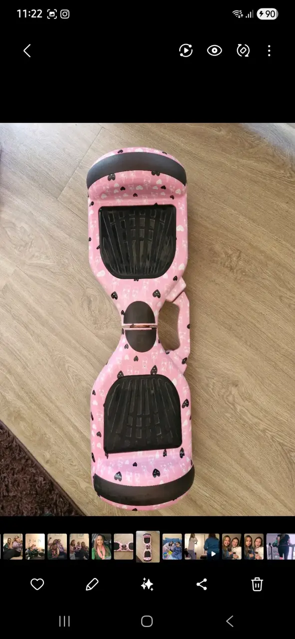 Hoberboard rosa con diseño de corazones - 2