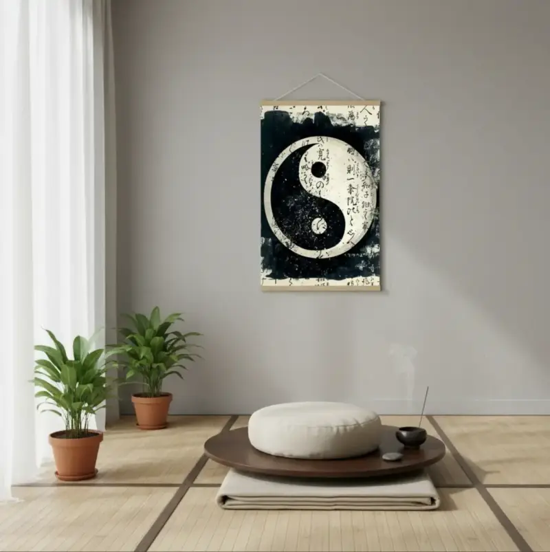 Decoración Mural Ying Yang Cuadro Meditación - 2