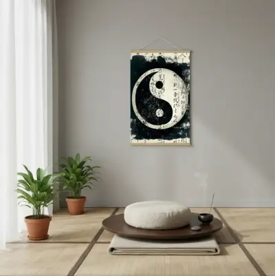 Decoración Mural Ying Yang Cuadro Meditación - miniatura 2