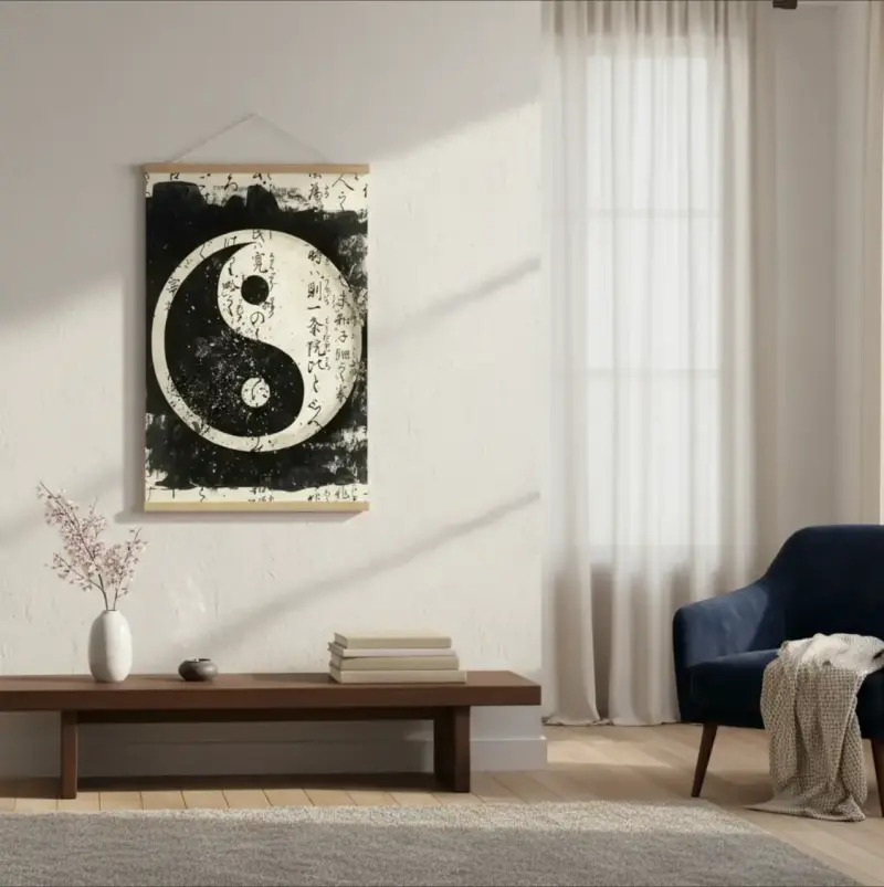 Decoración Mural Ying Yang Cuadro Meditación - 4