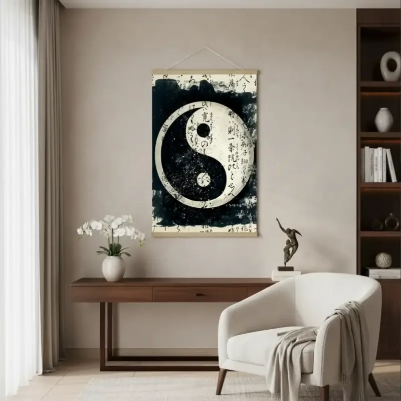 Decoración Mural Ying Yang Cuadro Meditación - 5