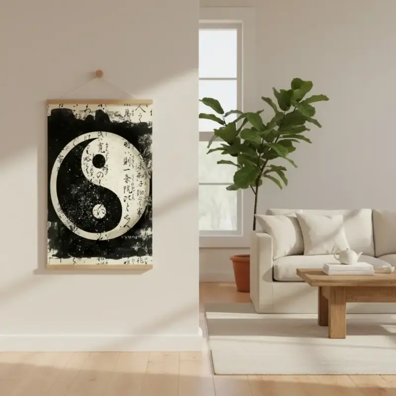 Decoración Mural Ying Yang Cuadro Meditación - 6