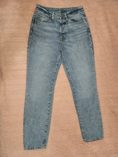 Jeans mom de mezclilla azul - miniatura 2