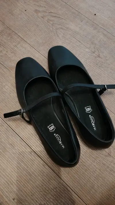 Zapatos planos negros de cuero Marouis talla 39 - miniatura 3