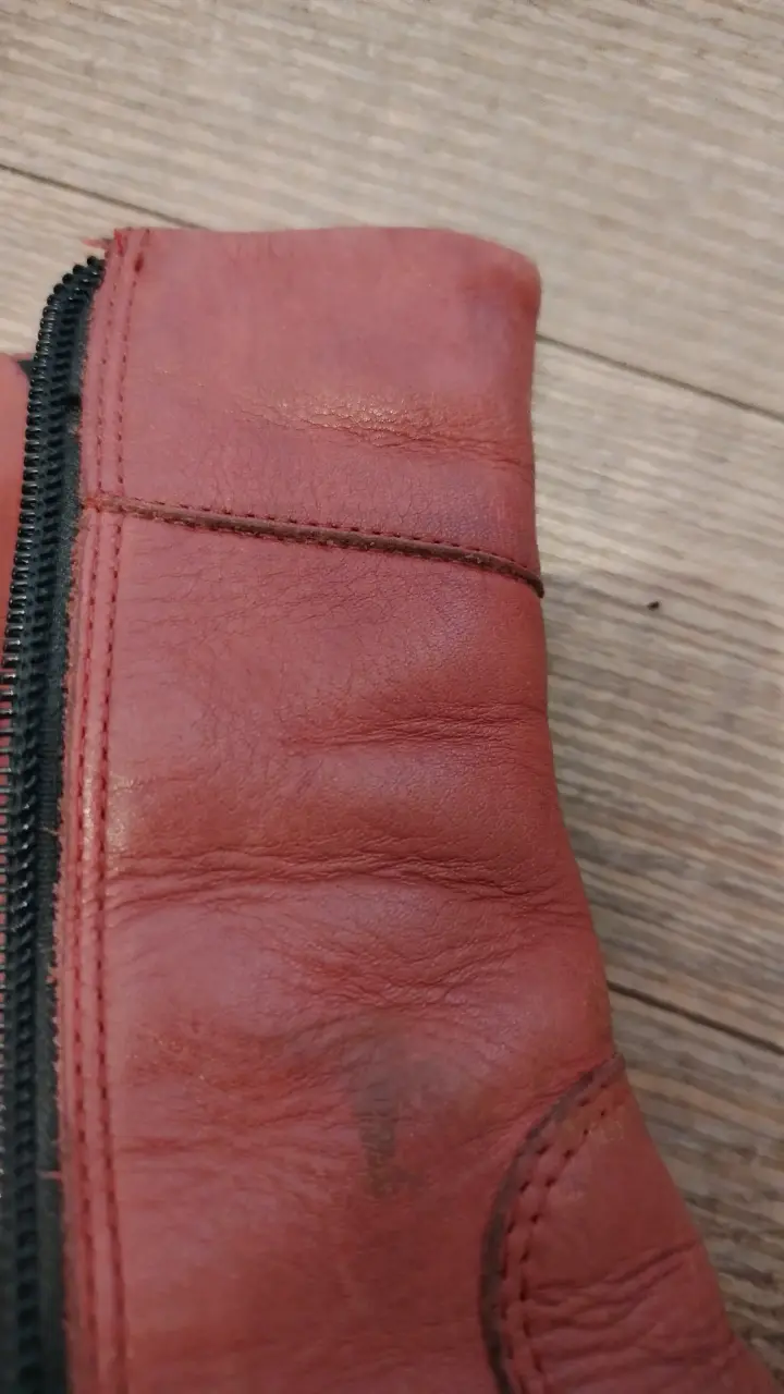 Botas de cuero rosa oscuro con cierre - 3